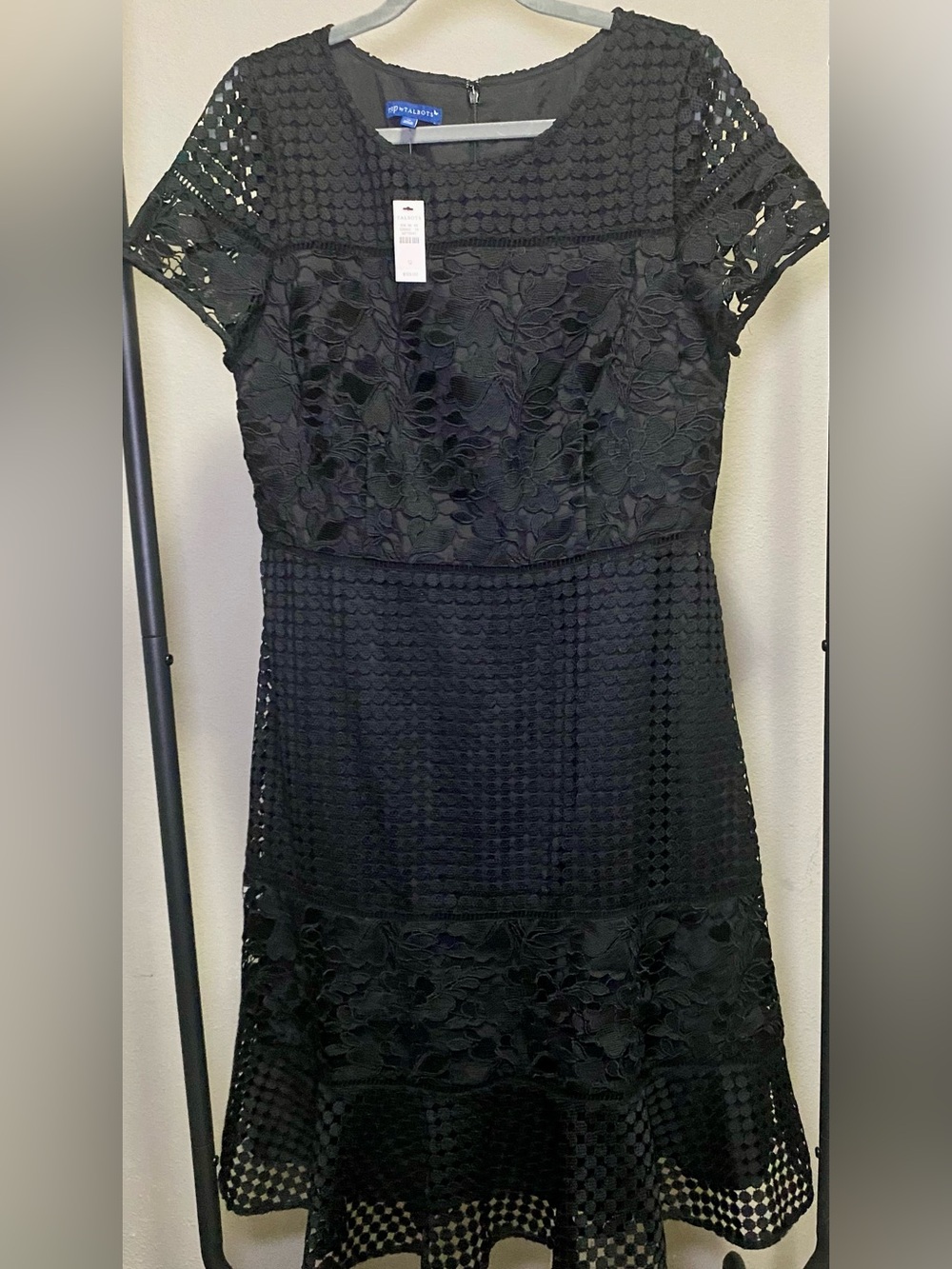 Talbots Black Lace Fit-and-Flare Dress